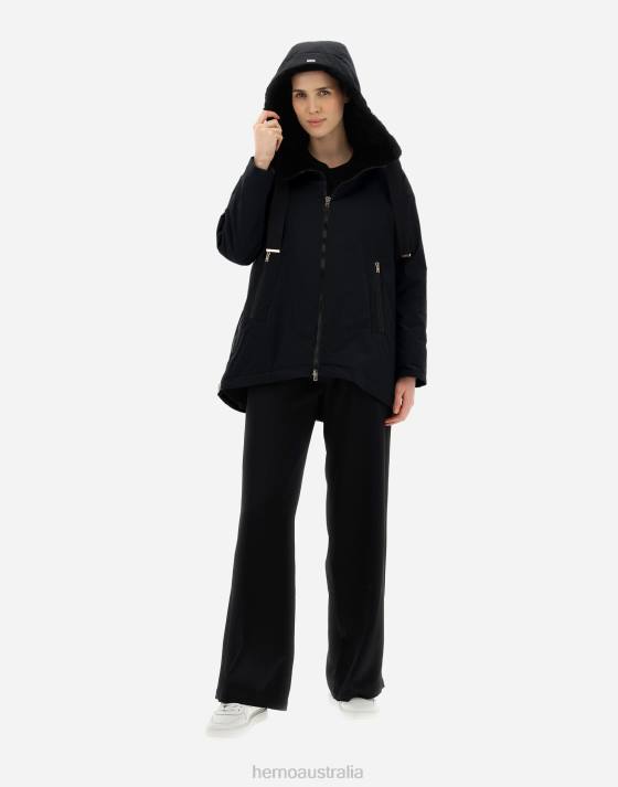 A-LINE JACKET IN KEYSTONE Herno Women Black 2L0H132 Outerwear