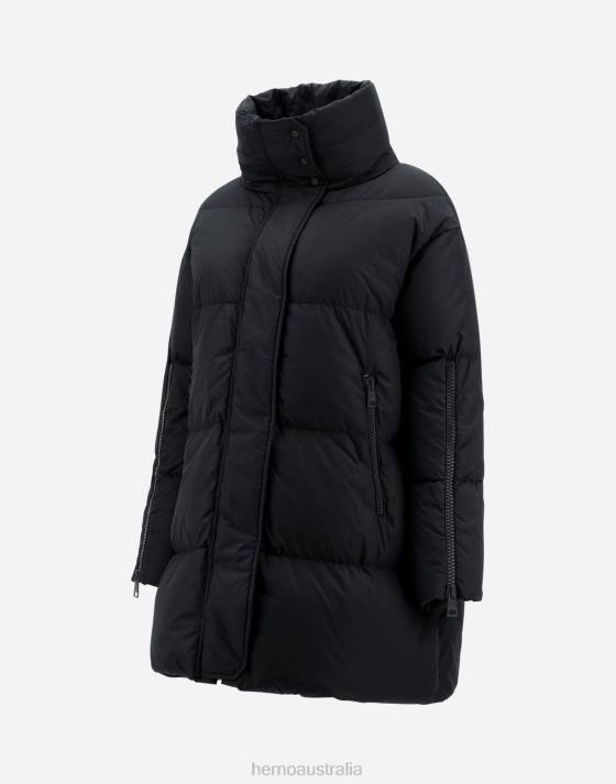 A-LINE JACKET IN NYLON CHAMONIX Herno Women Black Espresso 2L0H244 Outerwear