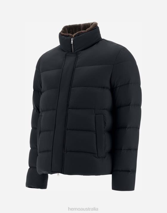 ARENDELLE BOMBER JACKET Herno Men Navy Blue 2L0H669 Outerwear