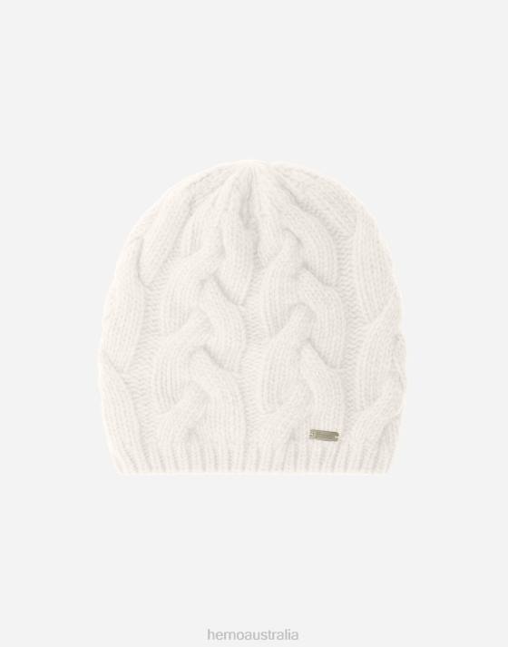 BEANIE IN COMFY INFINITY Herno Women Cream 2L0H189 Accessories