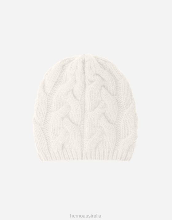 BEANIE IN COMFY INFINITY Herno Women Cream 2L0H189 Accessories