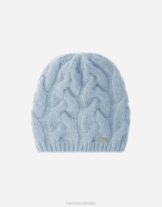 BEANIE IN COMFY INFINITY Herno Women Light Blue 2L0H41 Accessories