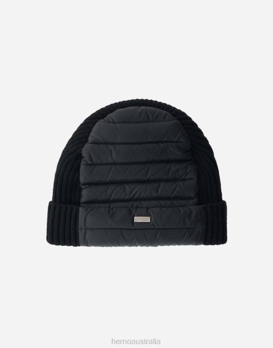 BEANIE IN NYLON ULTRALIGHT Herno Kids Black 2L0H838 Accessories