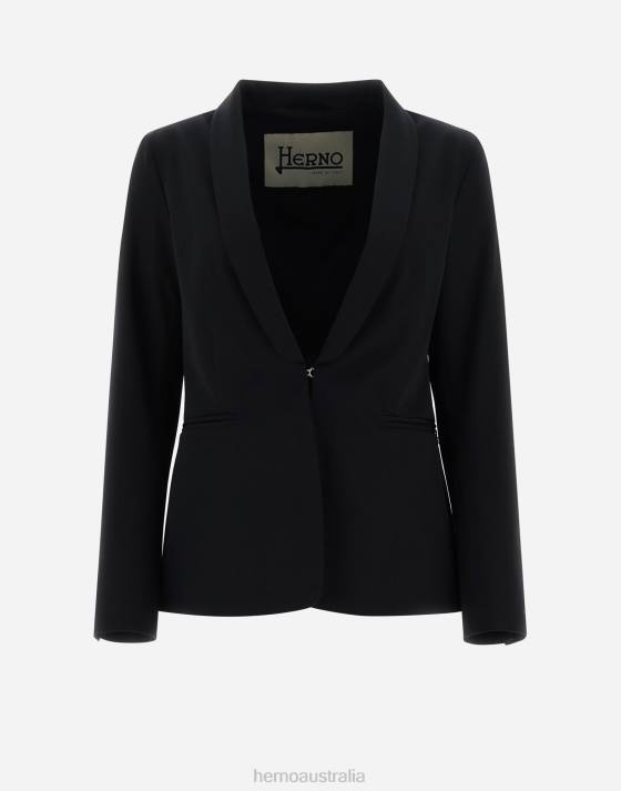 BLAZER IN EASY SUIT STRETCH Herno Women Black 2L0H178 Outerwear