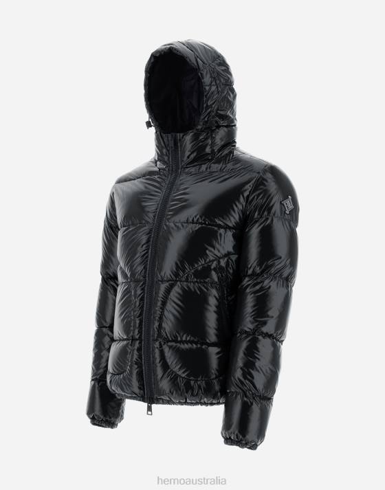 BOMBER JACKET IN GLOSS Herno Men Black 2L0H710 Outerwear