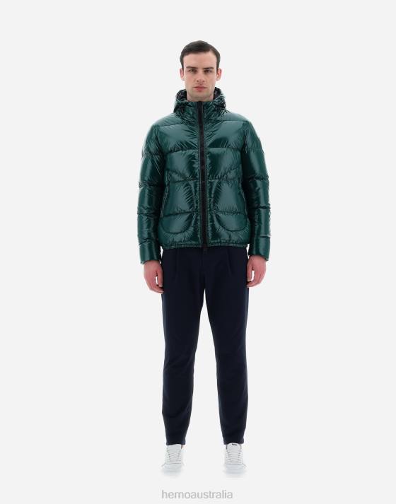 BOMBER JACKET IN GLOSS Herno Men College green 2L0H630 Outerwear