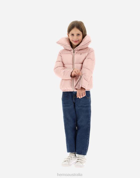 BOMBER JACKET IN NYLON ULTRALIGHT Herno Kids Light Pink 2L0H830 Outerwear