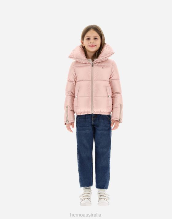 BOMBER JACKET IN NYLON ULTRALIGHT Herno Kids Light Pink 2L0H830 Outerwear