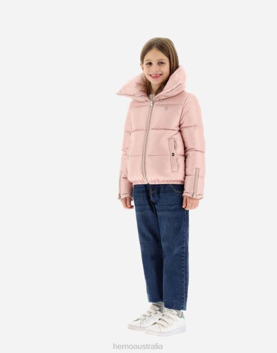 BOMBER JACKET IN NYLON ULTRALIGHT Herno Kids Light Pink 2L0H830 Outerwear