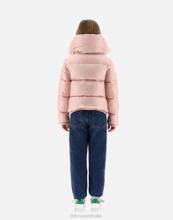 BOMBER JACKET IN NYLON ULTRALIGHT Herno Kids Light Pink 2L0H830 Outerwear