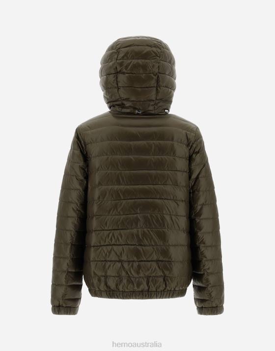 BOMBER JACKET IN NYLON ULTRALIGHT Herno Kids Military 2L0H865 Clothing