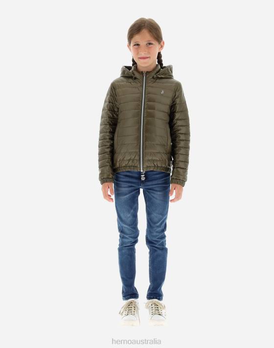 BOMBER JACKET IN NYLON ULTRALIGHT Herno Kids Military 2L0H865 Clothing