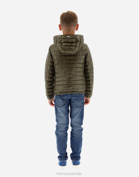 BOMBER JACKET IN NYLON ULTRALIGHT Herno Kids Military 2L0H865 Clothing