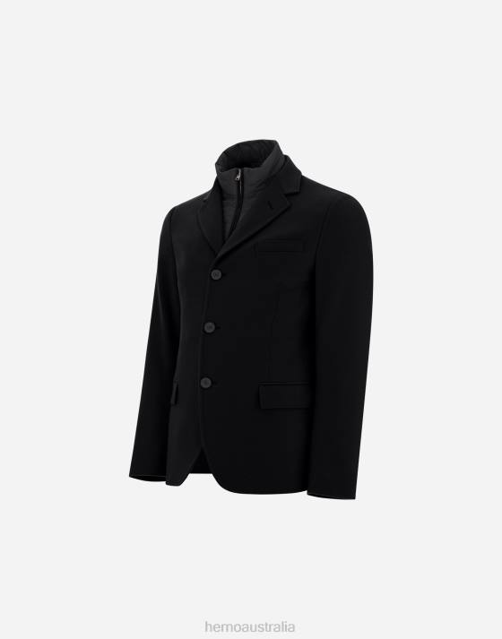 CASHMERE  NYLON ULTRALIGHT BLAZER Herno Men Black 2L0H607 Outerwear