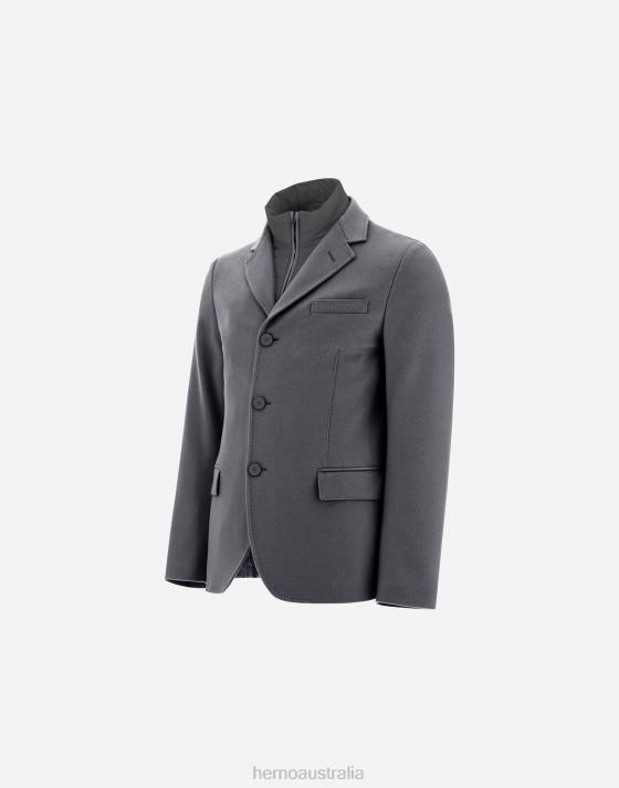 CASHMERE  NYLON ULTRALIGHT BLAZER Herno Men Grey 2L0H663 Outerwear