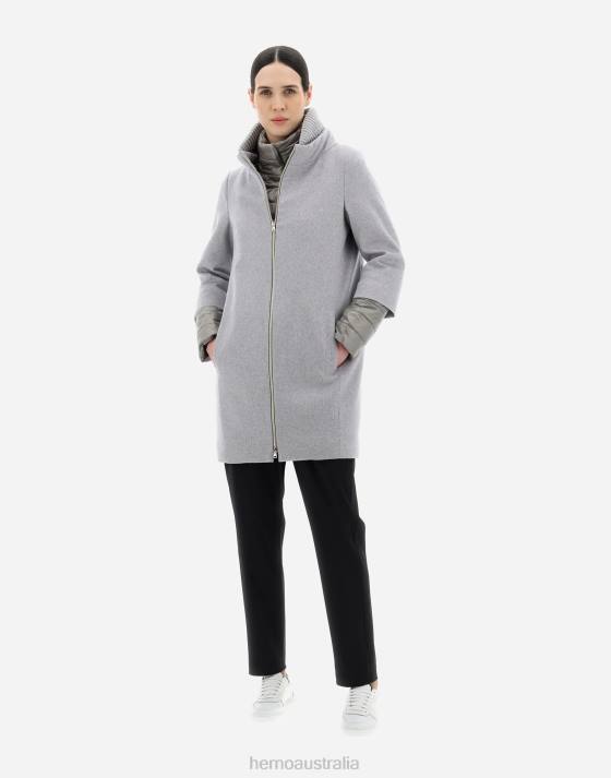 CASHMERE COAT Herno Women Light Grey 2L0H64 Outerwear