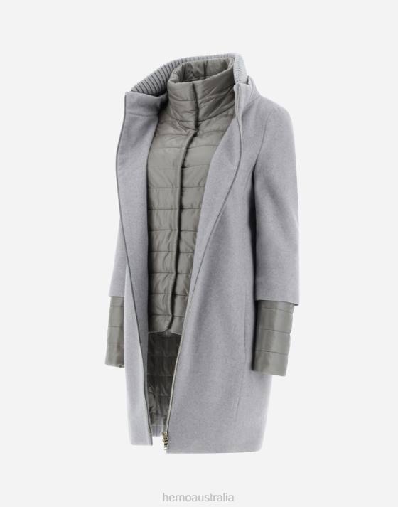 CASHMERE COAT Herno Women Light Grey 2L0H64 Outerwear