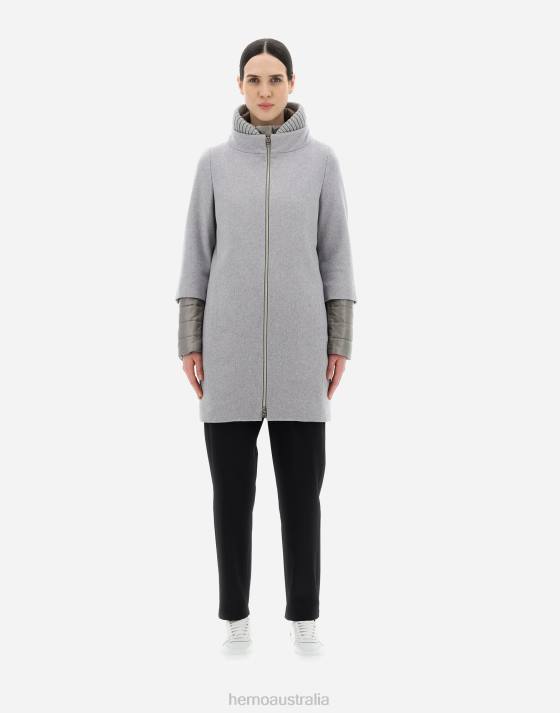 CASHMERE COAT Herno Women Light Grey 2L0H64 Outerwear