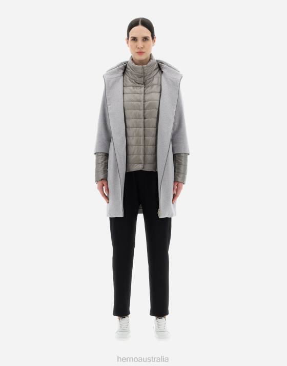 CASHMERE COAT Herno Women Light Grey 2L0H64 Outerwear