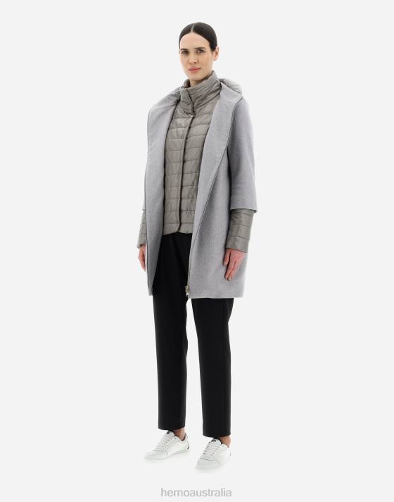 CASHMERE COAT Herno Women Light Grey 2L0H64 Outerwear