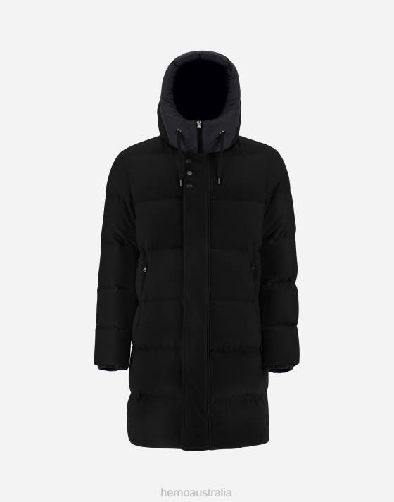 CASHMERE SILK AND NYLON ULTRALIGHT PARKA Herno Men Black 2L0H522 Outerwear