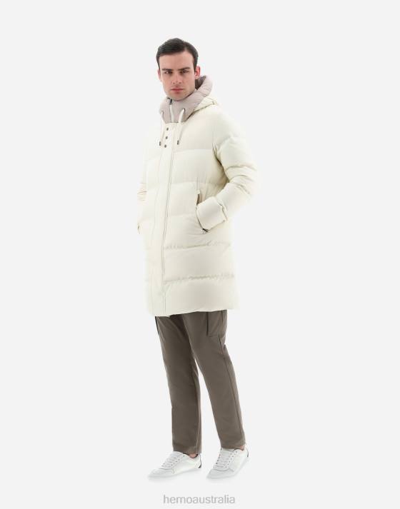 CASHMERE SILK AND NYLON ULTRALIGHT PARKA Herno Men Ivory 2L0H572 Outerwear