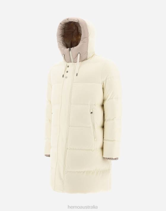 CASHMERE SILK AND NYLON ULTRALIGHT PARKA Herno Men Ivory 2L0H572 Outerwear