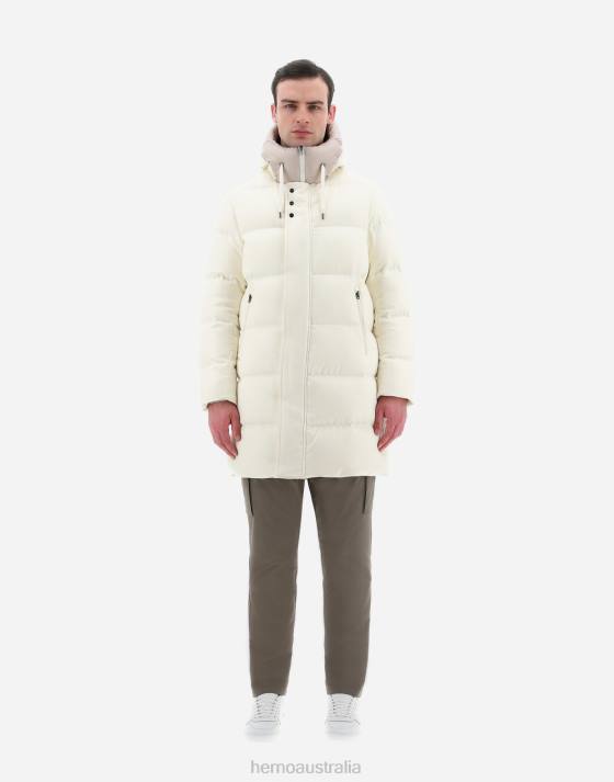 CASHMERE SILK AND NYLON ULTRALIGHT PARKA Herno Men Ivory 2L0H572 Outerwear