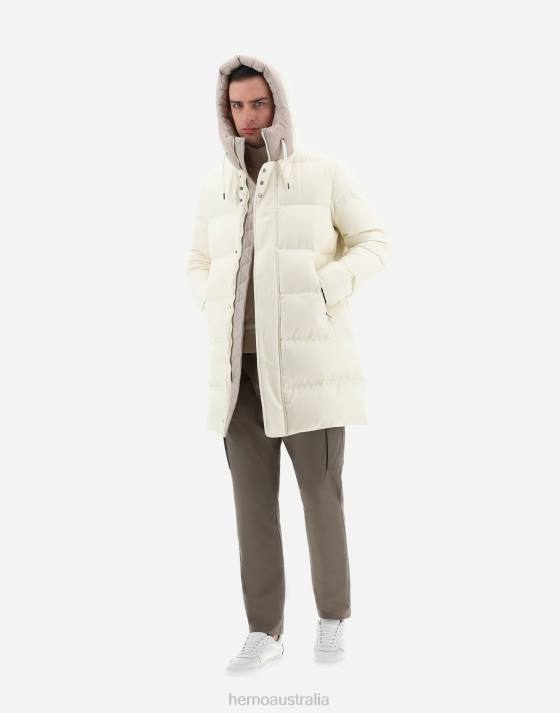 CASHMERE SILK AND NYLON ULTRALIGHT PARKA Herno Men Ivory 2L0H572 Outerwear