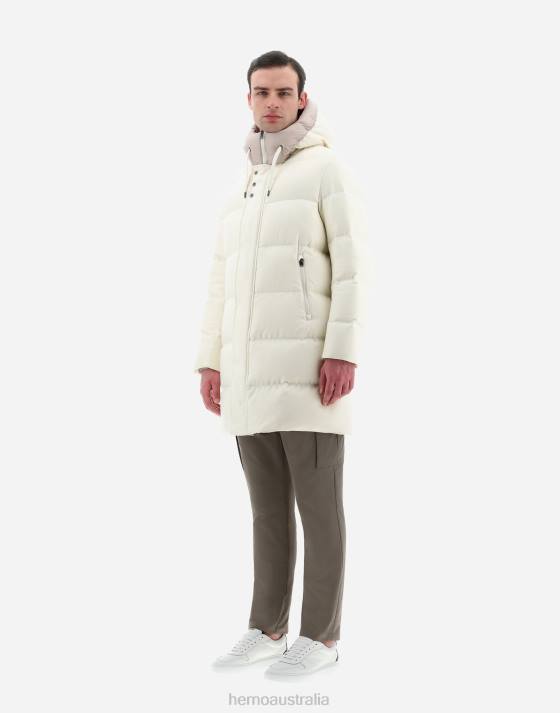 CASHMERE SILK AND NYLON ULTRALIGHT PARKA Herno Men Ivory 2L0H572 Outerwear