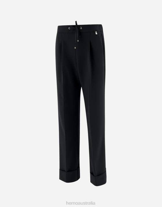 CLASSY TROUSERS Herno Women Black 2L0H77 Clothing