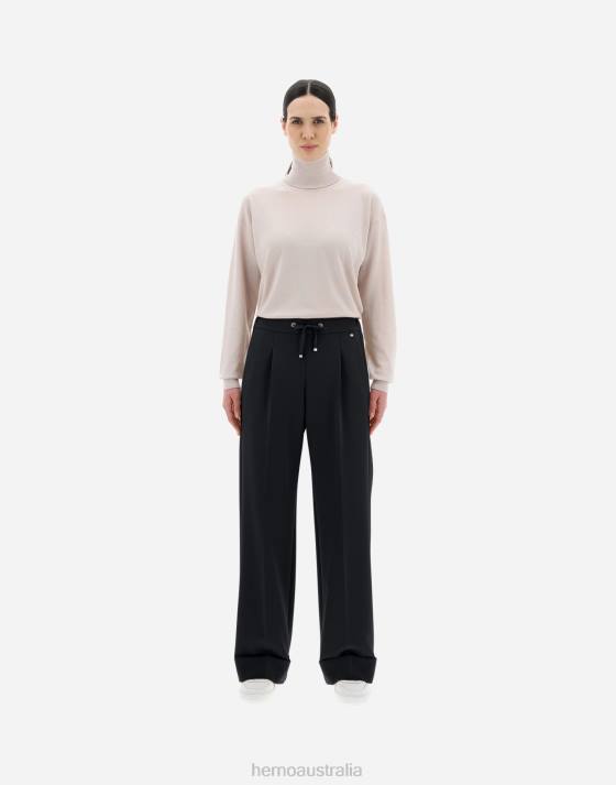 CLASSY TROUSERS Herno Women Black 2L0H77 Clothing