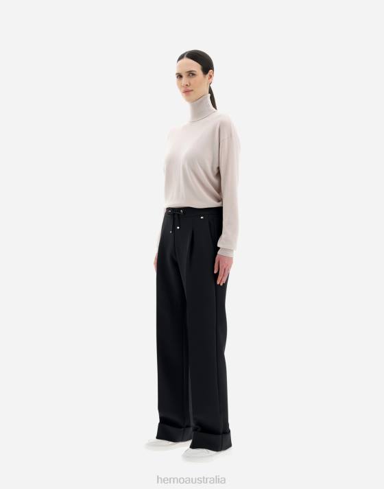 CLASSY TROUSERS Herno Women Black 2L0H77 Clothing