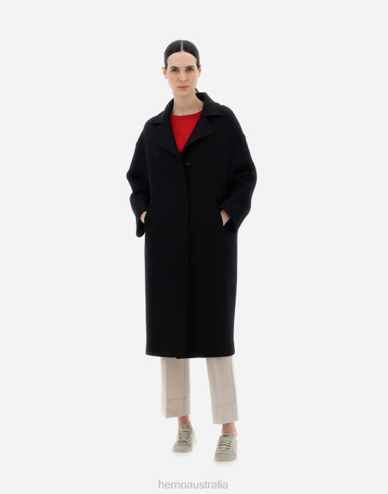 COAT IN CHIC WOOL Herno Women Black 2L0H109 Outerwear