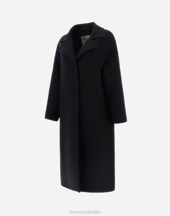 COAT IN CHIC WOOL Herno Women Black 2L0H109 Outerwear