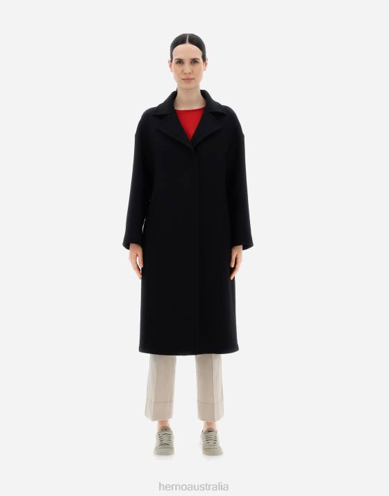 COAT IN CHIC WOOL Herno Women Black 2L0H109 Outerwear