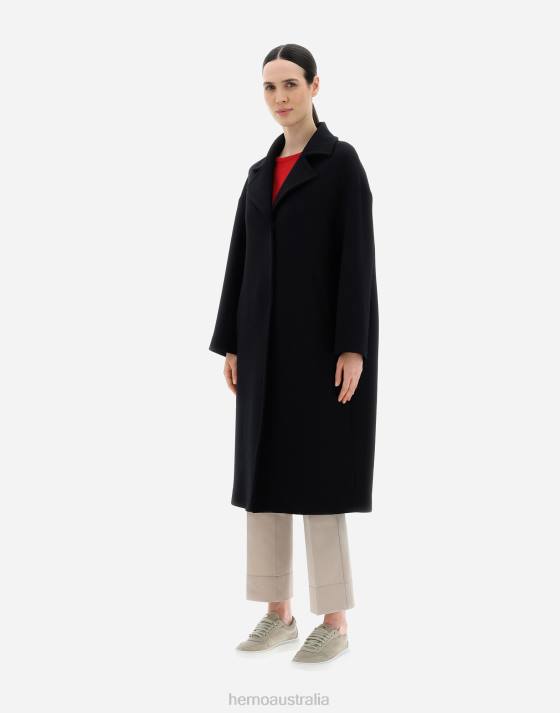 COAT IN CHIC WOOL Herno Women Black 2L0H109 Outerwear