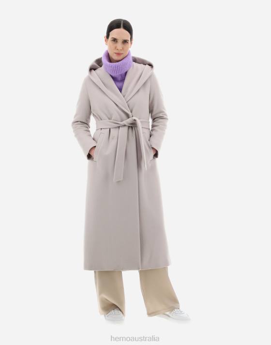 COAT IN FANCY LUXURY WOOL Herno Women Light Beige 2L0H155 Outerwear