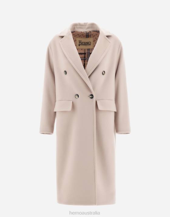 COAT IN FANCY LUXURY WOOL Herno Women Light Beige 2L0H387 Outerwear