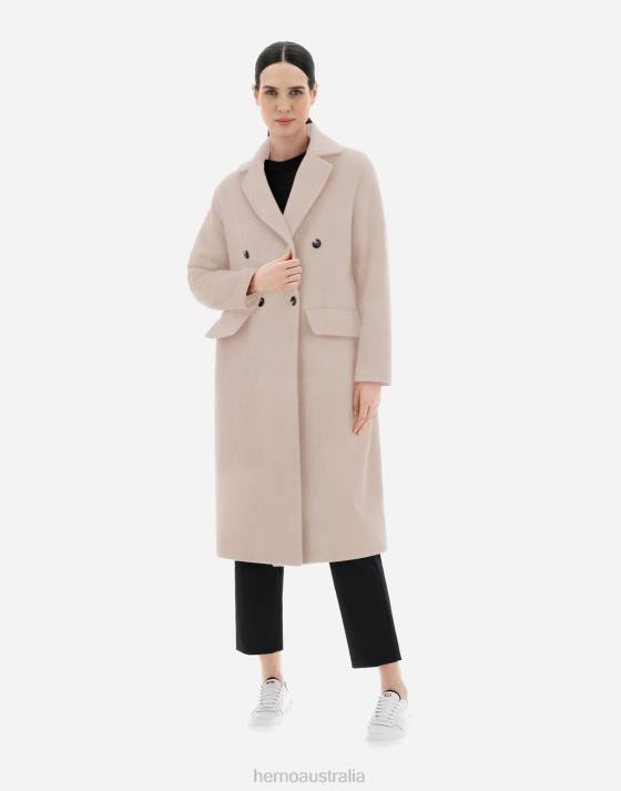 COAT IN FANCY LUXURY WOOL Herno Women Light Beige 2L0H387 Outerwear