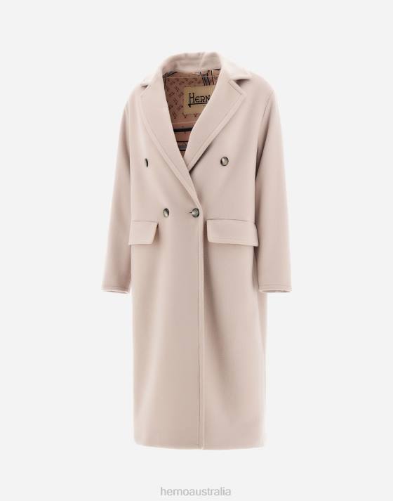 COAT IN FANCY LUXURY WOOL Herno Women Light Beige 2L0H387 Outerwear