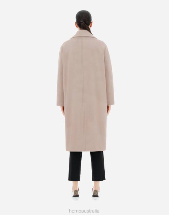 COAT IN FANCY LUXURY WOOL Herno Women Light Beige 2L0H387 Outerwear