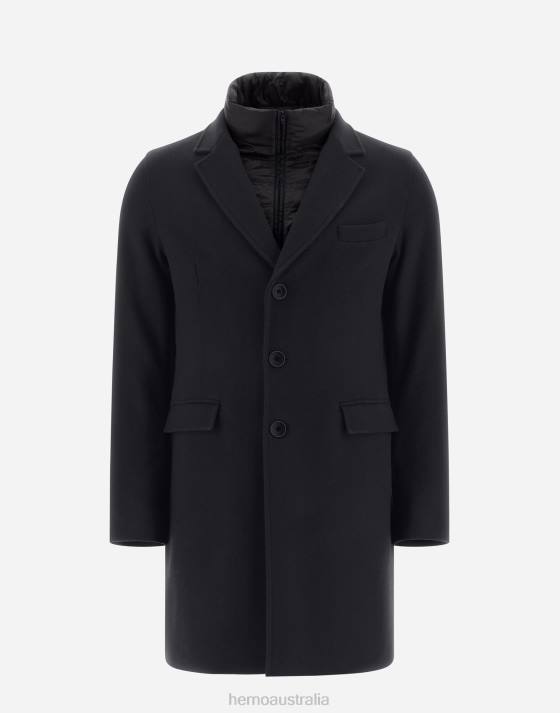 DIAGONAL WOOL COAT Herno Men Grey 2L0H660 Outerwear