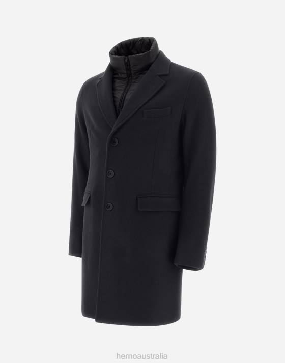 DIAGONAL WOOL COAT Herno Men Grey 2L0H660 Outerwear