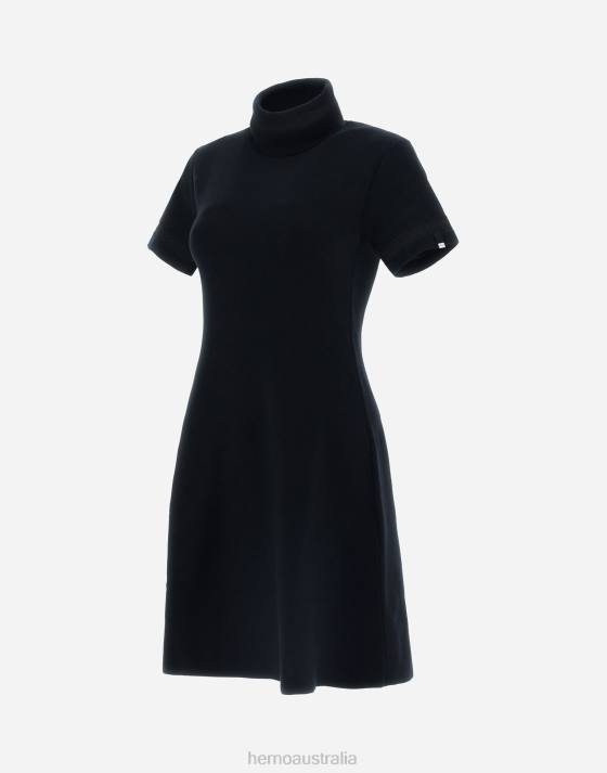 DRESS IN MIDNIGHT KNIT Herno Women Black 2L0H427 Clothing