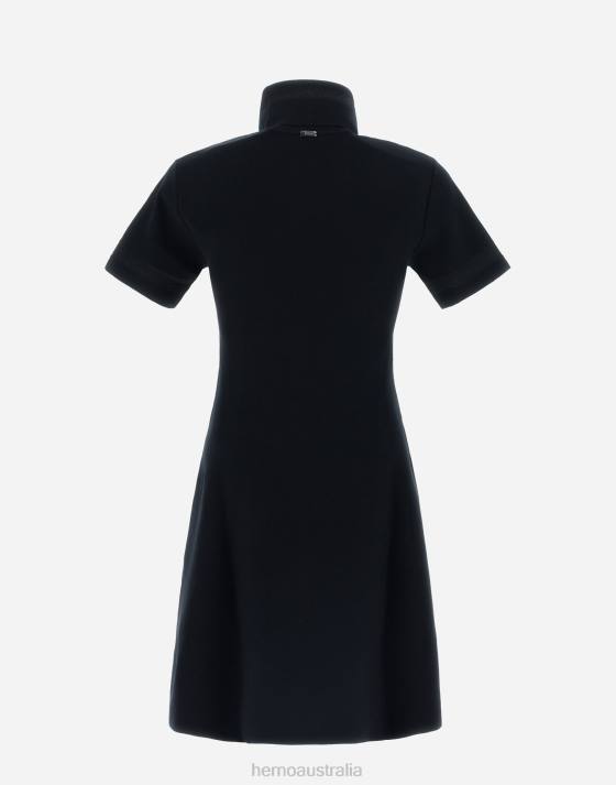 DRESS IN MIDNIGHT KNIT Herno Women Black 2L0H427 Clothing