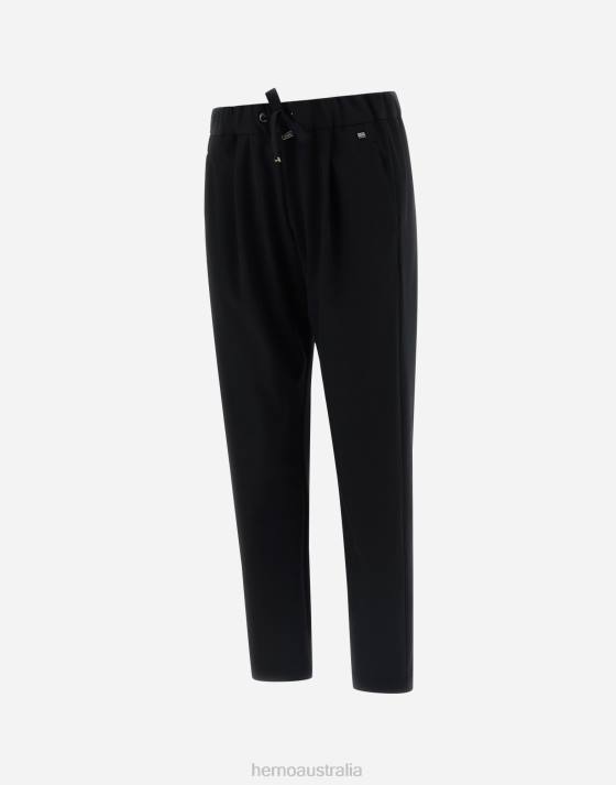 EASY SUIT STRETCH TROUSERS Herno Women Black 2L0H283 Clothing