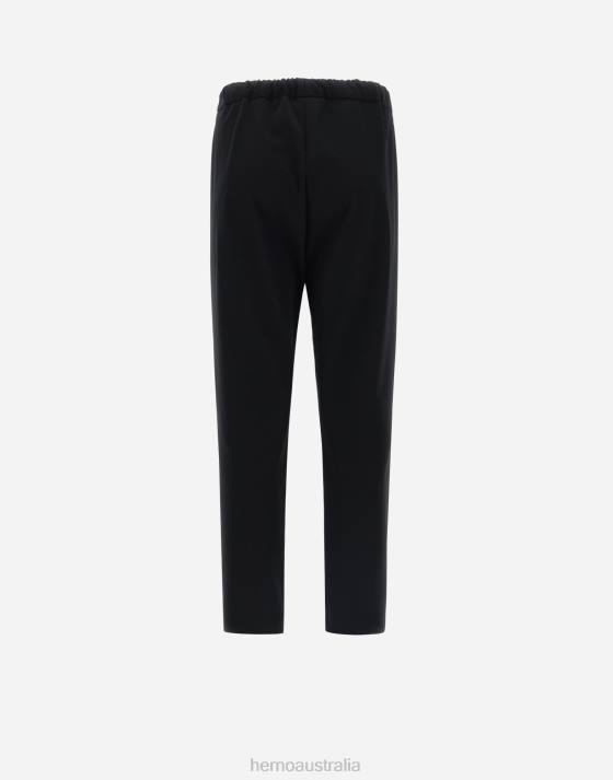 EASY SUIT STRETCH TROUSERS Herno Women Black 2L0H283 Clothing