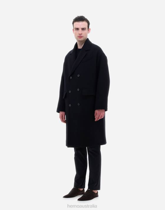 ECOWOOL COAT Herno Men Black 2L0H609 Outerwear