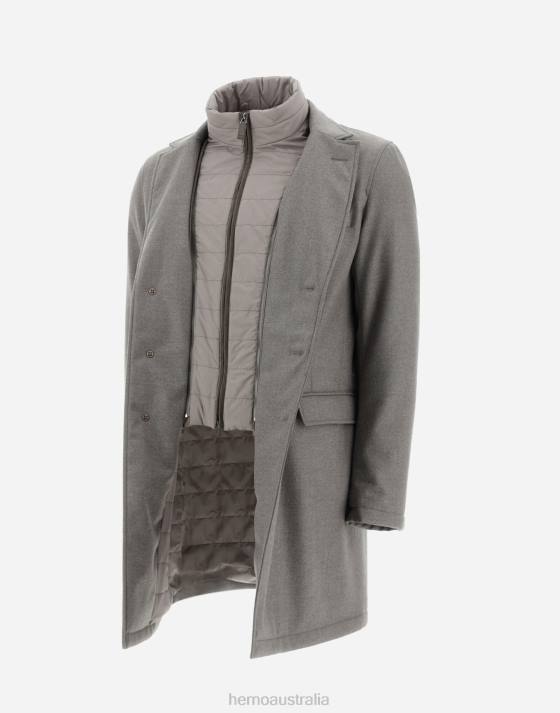 FAVOLA AND NUAGE COAT Herno Men Dove Grey 2L0H699 Outerwear